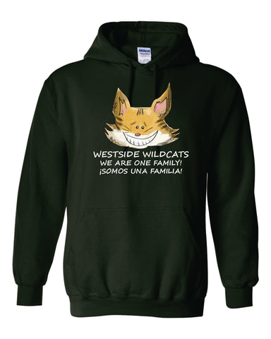 Westside Wildcats - Forest Green Gildan Heavy Blend™ Hooded Sweatshirt
