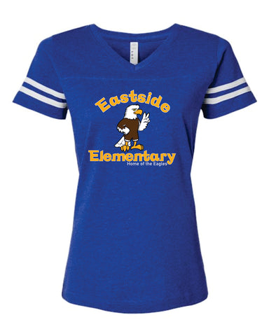Eastide (Women's) V-neck Football Style T