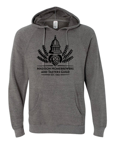 Madison Home Brewers - Nickel Hoodie With Black Print