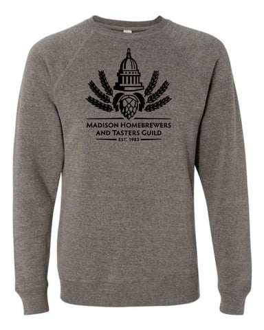 Madison Home Brewers Nickel Crewneck Sweat Shirt Black Print