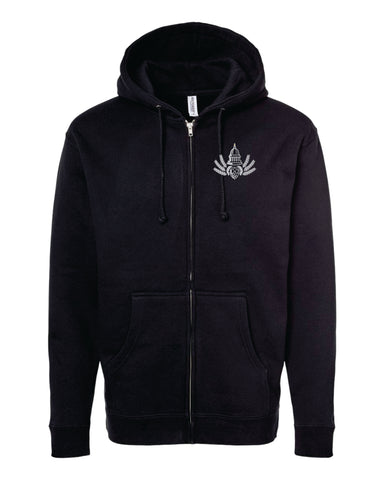 Madison Home Brewers - Black Zip Up Hoodie (1 Color Print)