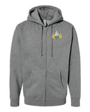 Madison Home Brewers - Gun Metal Heather Zip Up Hoodie