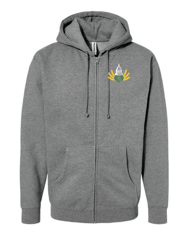 Madison Home Brewers - Gun Metal Heather Zip Up Hoodie