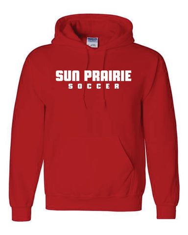 SPSC - Gildan Unisex DryBlend® Red Hoodie with White Print ($27)