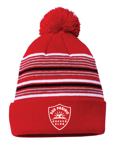 SPSC - Red Sportsman Beanie with POMPOM ($22)