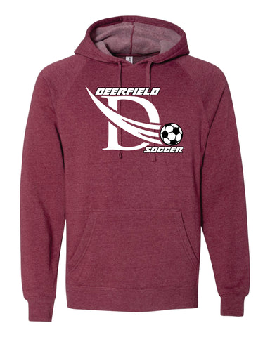 Deerfield Soccer - Special Blend Raglan Hooded Sweatshirt