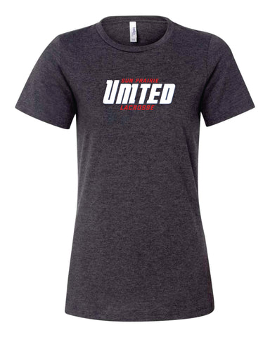 United Lacrosse BELLA + CANVAS - Women’s Relaxed Fit Heather CVC Tee